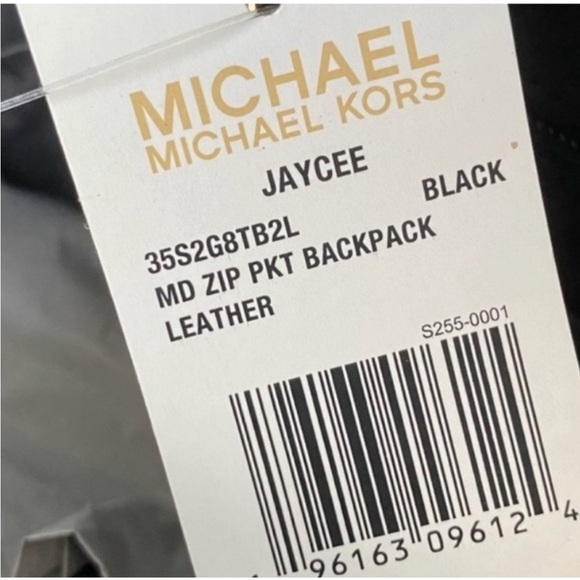 Michael Kors Jaycee Medium Pebbled Leather Backpack Black - Picture 5 of 12
